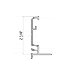 Concrete Deck Double Track Coping, Grey 10 ft.